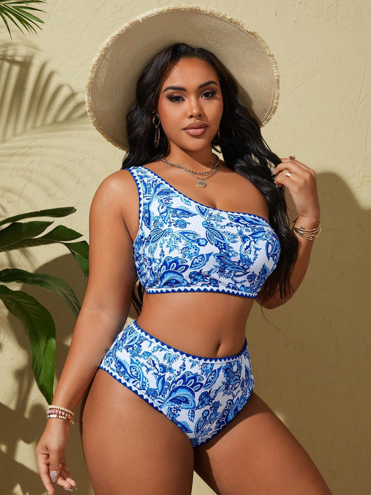 Biquíni Plus Size Um Ombro Anne G2