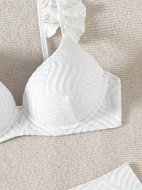 Biquíni Texturizado Com Babado