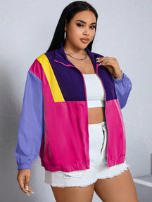 Corta-Vento Plus Size Zip Up