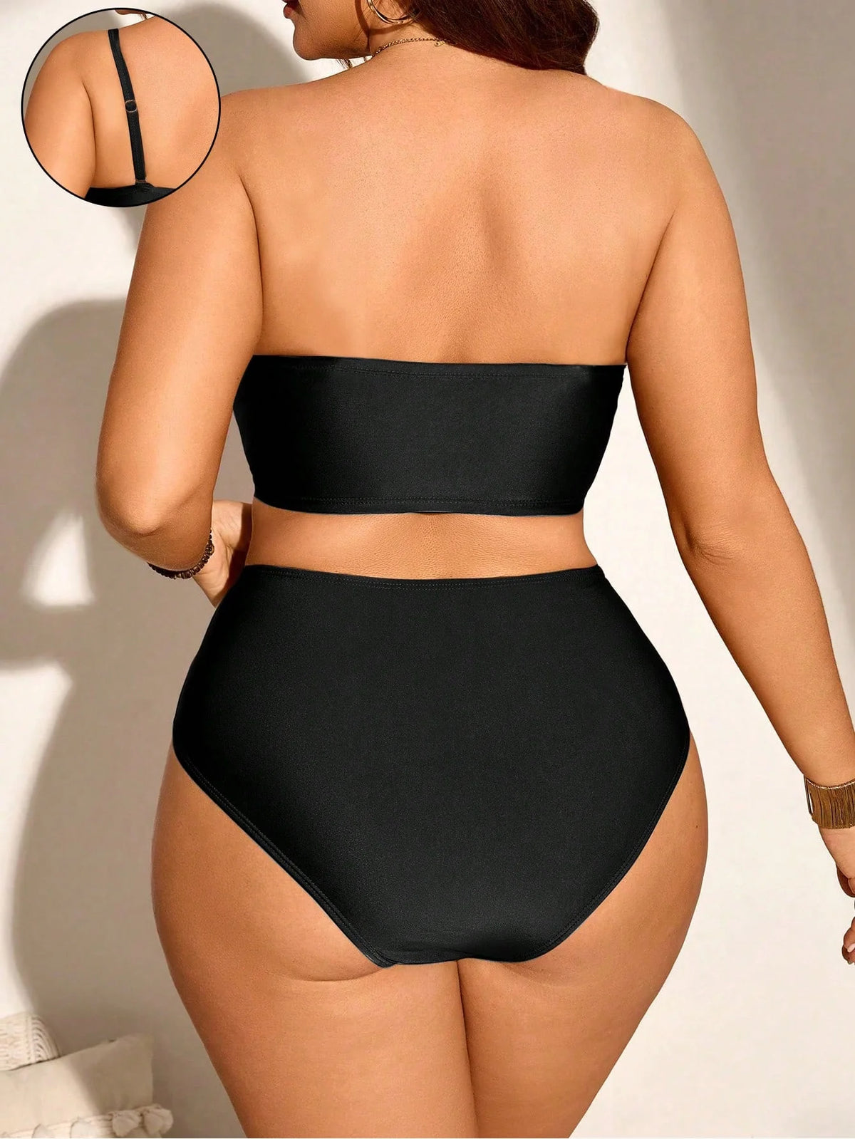 Biquíni Casual Plus Size Listrado