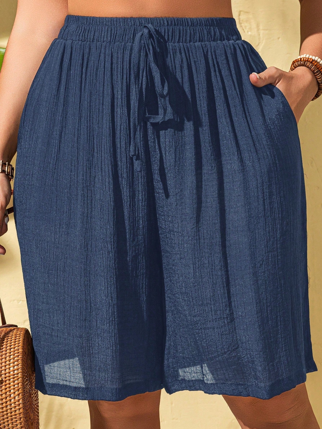 Shorts de Praia com Cordão