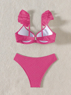 Biquíni Texturizado Com Babado G