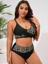 Biquíni Plus Size Estampa Geométrica Sexy