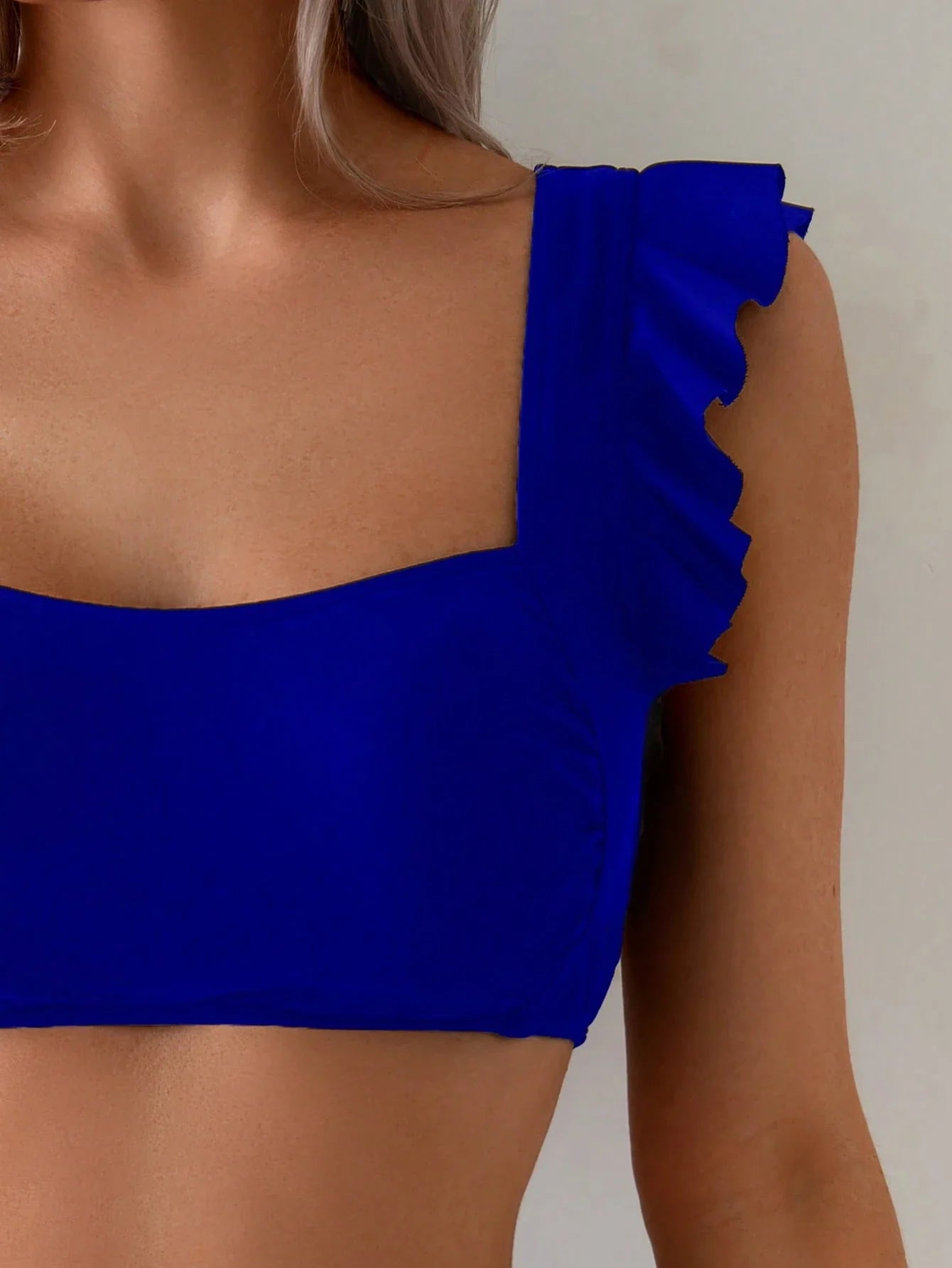 Biquíni Gola Quadrada Franzida