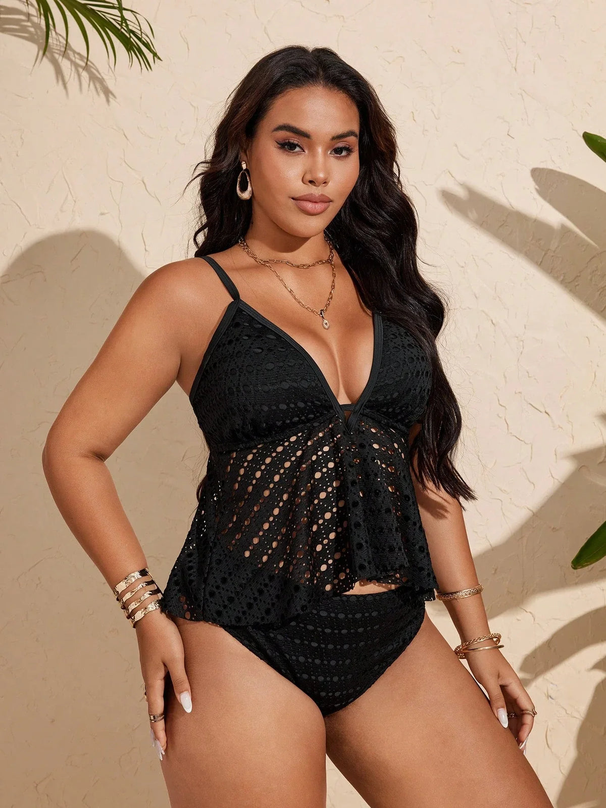 Tankini Plus Size Black