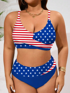 Biquíni Plus Size Estampa Geométrica Sexy