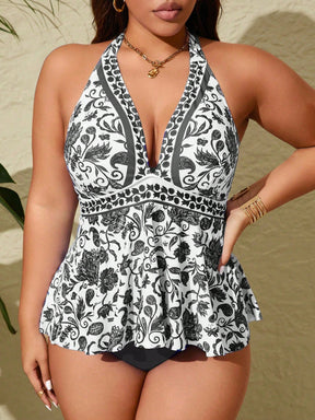 Tankini Plus Size com Estampa Paisley e Costas Nuas G2