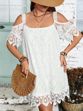 Vestido De Renda Branco Plus Size