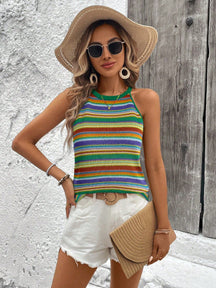 Blusa Listrada Em Tricô