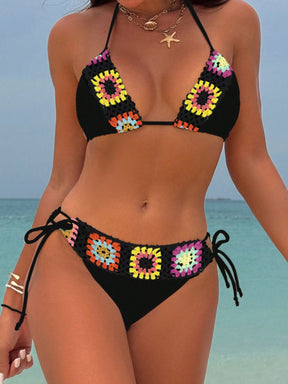 Biquíni Floral Halter Neck Verão Chic