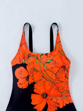 Maiô Floral de Uma Peça para Verão e Praia