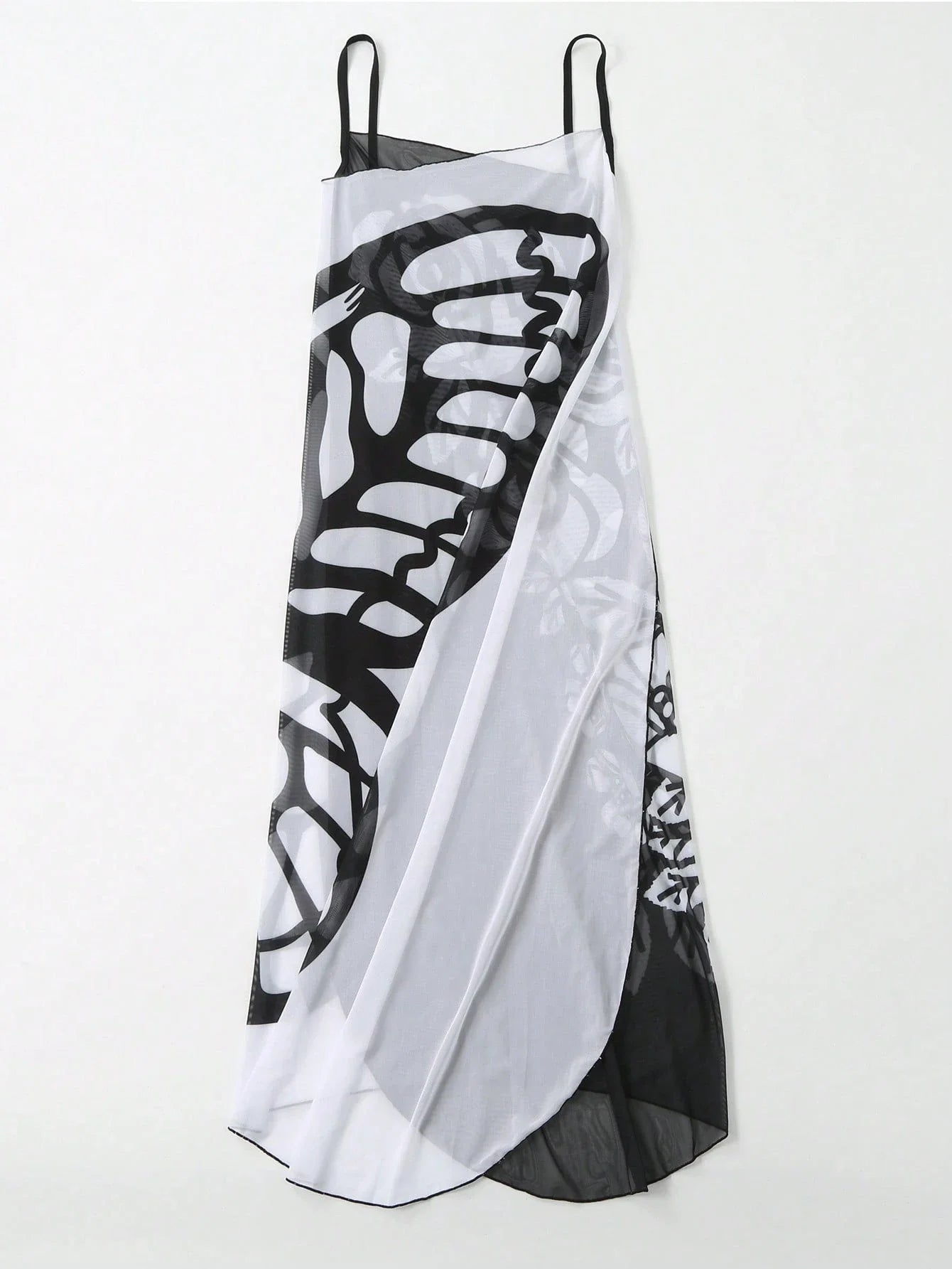 Saída de Praia com Estampa de Borboleta e Flores