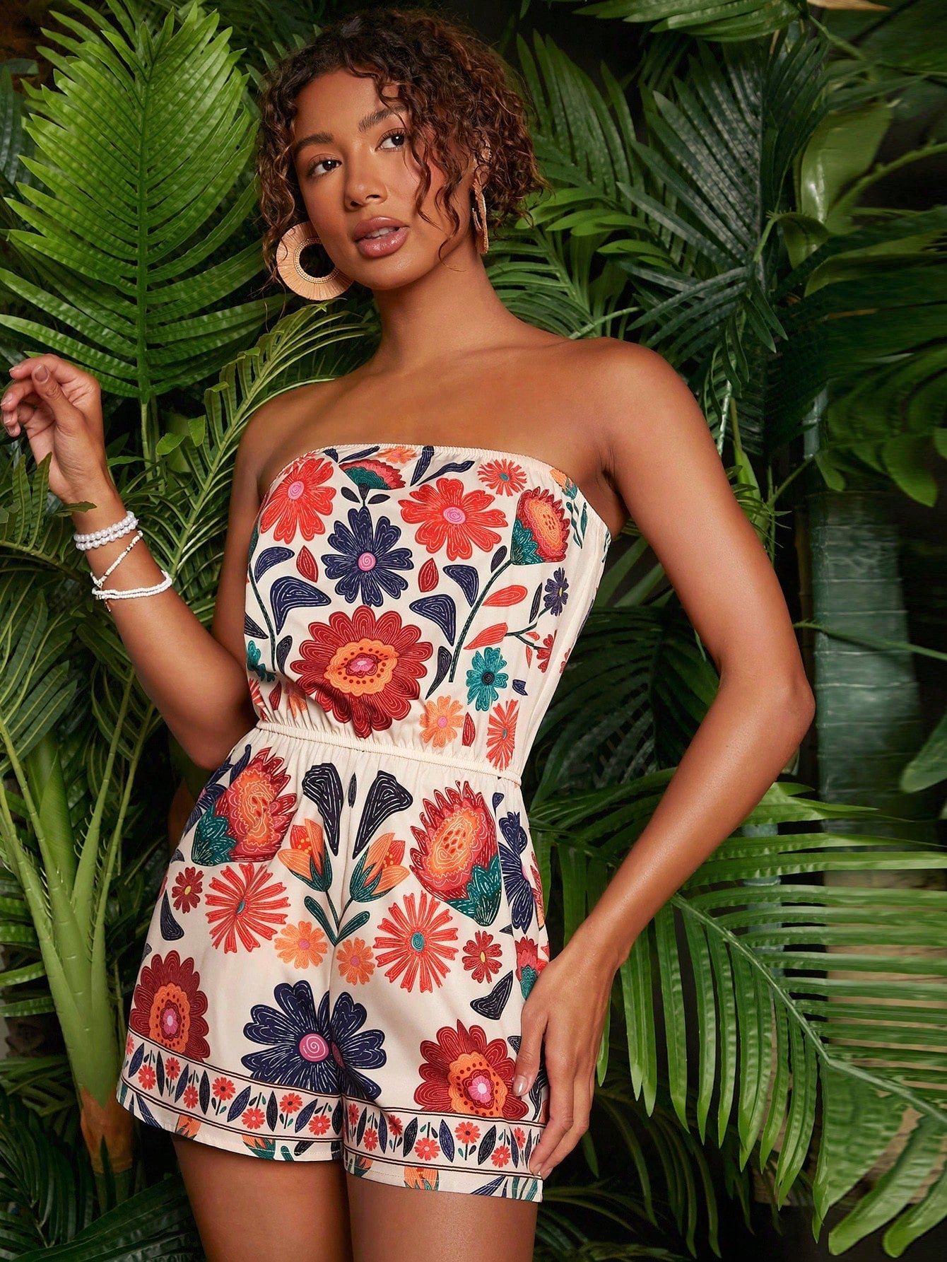 Macaquinho Floral Tomara Que Caia