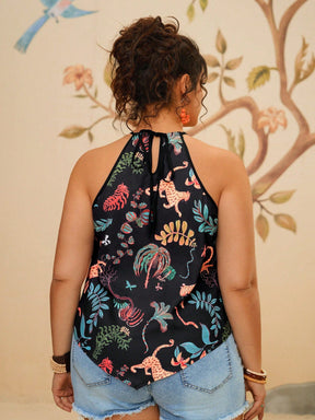 Regata Plus Size Floral Verão