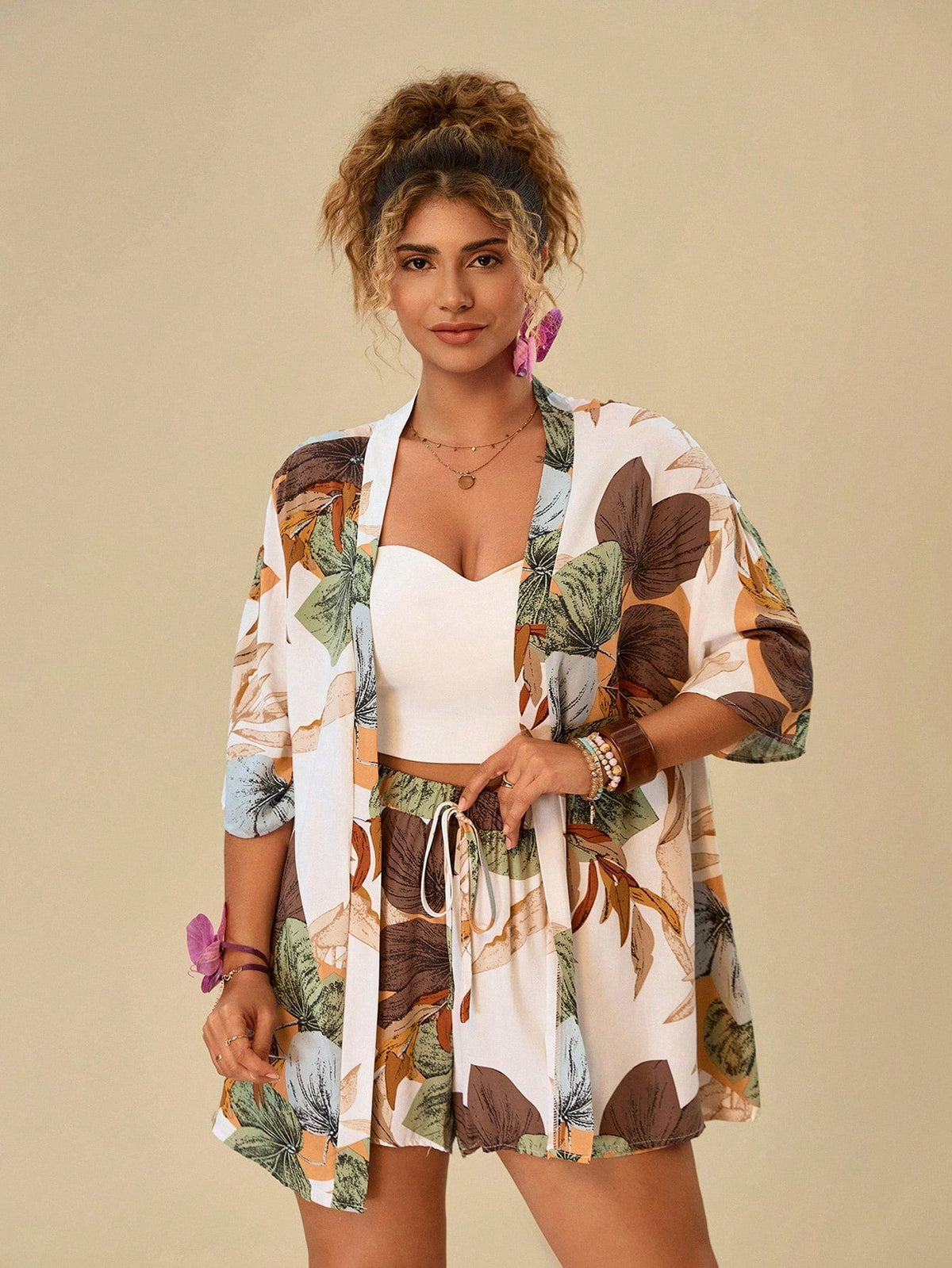 Kimono Plus Size Raízes Outonais