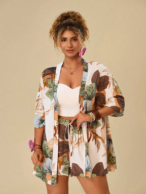 Kimono Plus Size Raízes Outonais