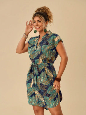 Vestido Plus Size Tropical